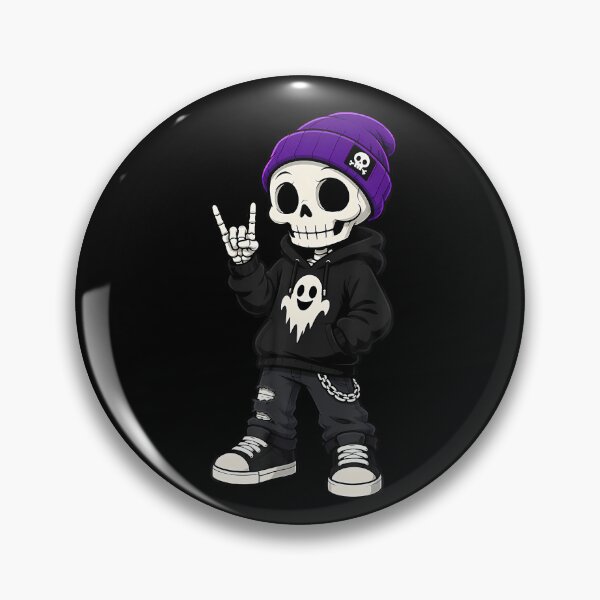 Item preview, Cute Skull Streetwear Ghost Skater Emo Punk Cool Skeleton designed and sold by T9AXER.