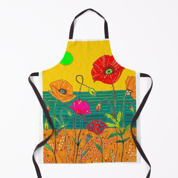 Item preview, Colorful Poppies in a Vibrant Garden and Ocean designed and sold by zy.visuals.