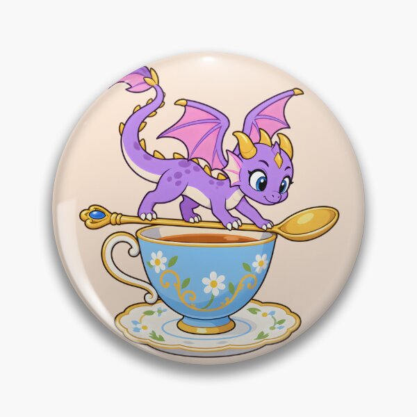 Item preview, Teacup Dragon – Tiny Dragon Tea Time designed and sold by ChromaRune.