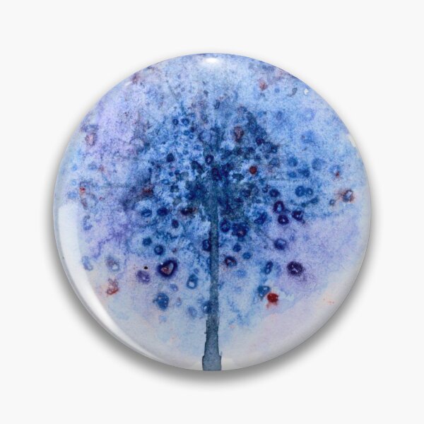 Item preview, Abstract Blue Flower Watercolour: Minimalist Botanical Art designed and sold by ArithraStudio.