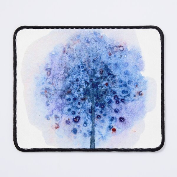 Item preview, Abstract Blue Flower Watercolour: Minimalist Botanical Art designed and sold by ArithraStudio.