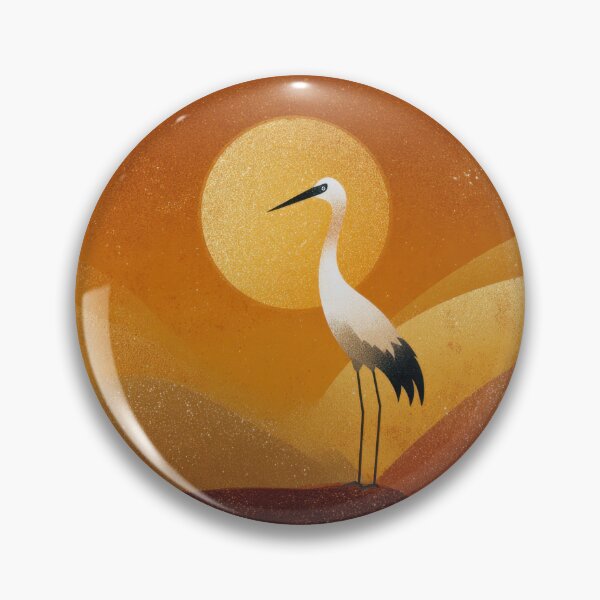 Item preview, Crane stands tall in orange sunset designed and sold by anytka.