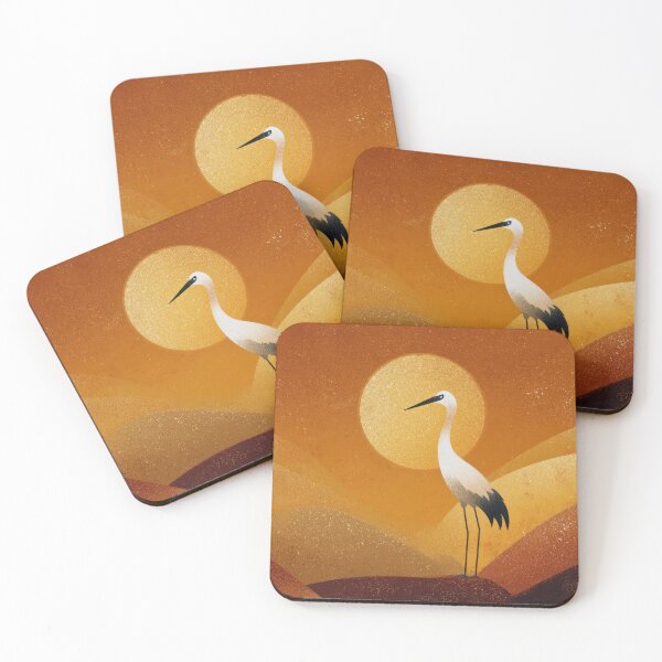 Item preview, Crane stands tall in orange sunset designed and sold by anytka.