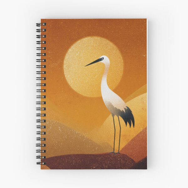 Item preview, Crane stands tall in orange sunset designed and sold by anytka.