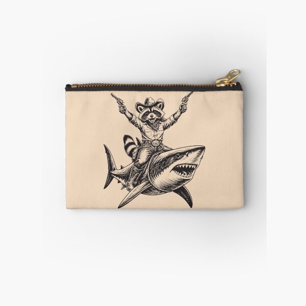 Item preview, Raccoon Shark Rider Funny Cowboy Rodeo Vintage  designed and sold by Y-Vibes.
