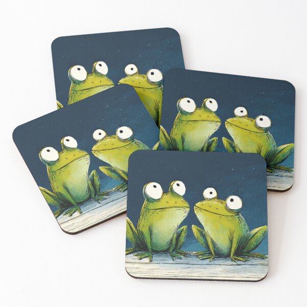 Item preview, Two frogs gaze at the night sky designed and sold by anytka.