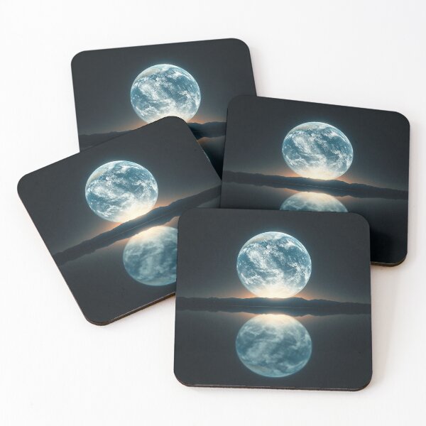Item preview,  Full Moon Reflection On Calm Dark Water designed and sold by IntelliMindDesigns.