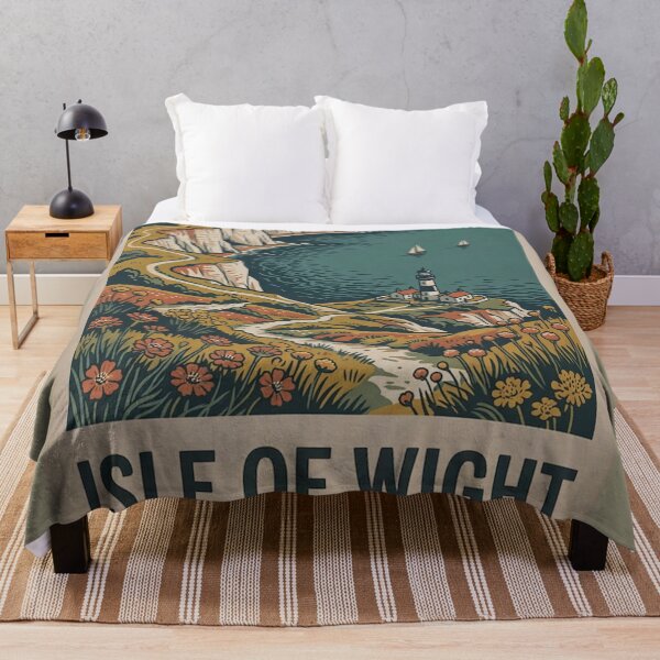Item preview, Isle Of Wight Original Custom Vintage Poster Wall Art Design Pillow Gift designed and sold by Cool Robot Bro..