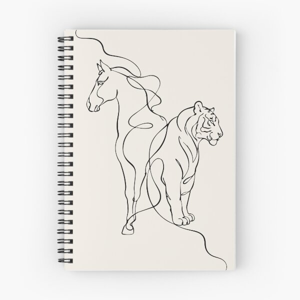 Item preview, Horse Line Drawing and Tiger Line Art designed and sold by FemmePod.