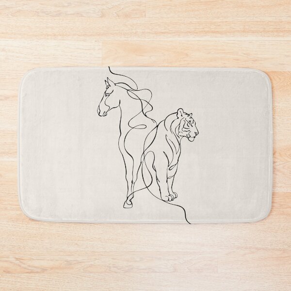Item preview, Horse Line Drawing and Tiger Line Art designed and sold by FemmePod.