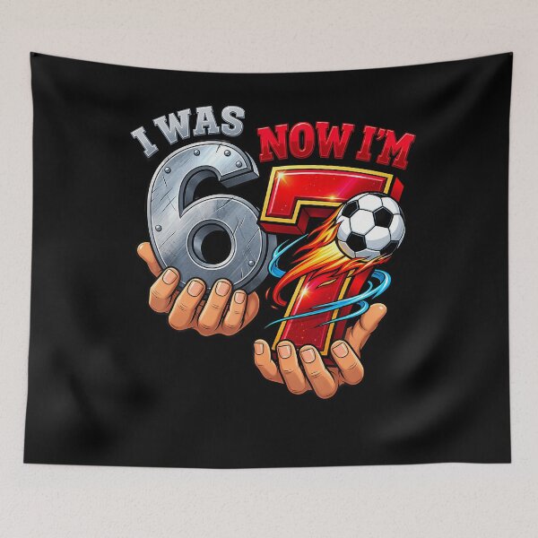 Item preview, I Was 6 Now I'M 7 7Th Birthday Soccer 6 7 Birthday Boys designed and sold by T9AXER.