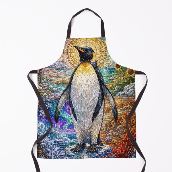 Item preview, The Penguin of the Four Seasons – Polar Traveler in Stained Glass designed and sold by Pixel Sakura Gallery.