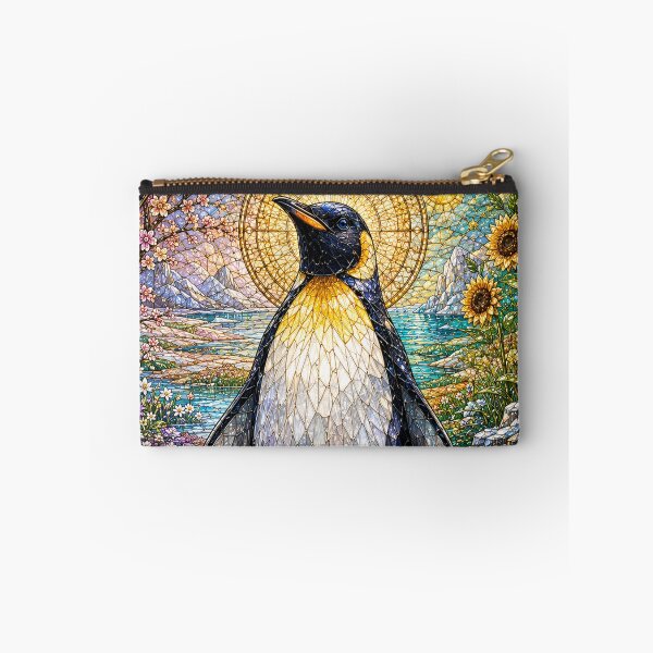 Item preview, The Penguin of the Four Seasons – Polar Traveler in Stained Glass designed and sold by Pixel Otaku Gallery.