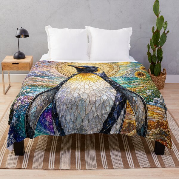 Item preview, The Penguin of the Four Seasons – Polar Traveler in Stained Glass designed and sold by Pixel Sakura Gallery.