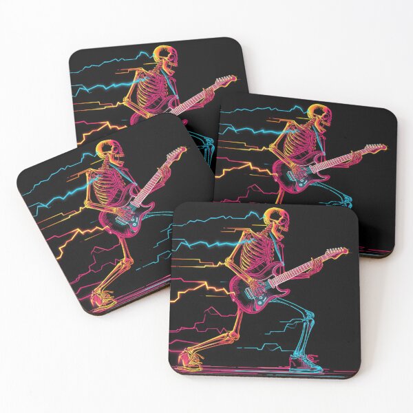 Item preview, Skeleton plays guitar at night designed and sold by anytka.