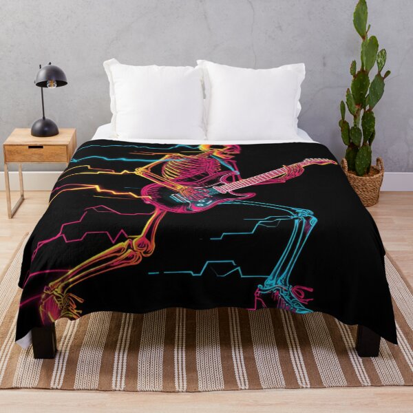 Item preview, Skeleton plays guitar at night designed and sold by anytka.