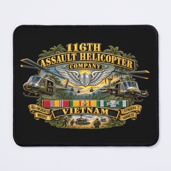 Item preview, Army - 116th Assault Helicopter Co w  Aviator Badge w VN SVC - HORNETS - 3D - Enhanced designed and sold by Military Insignia Products.