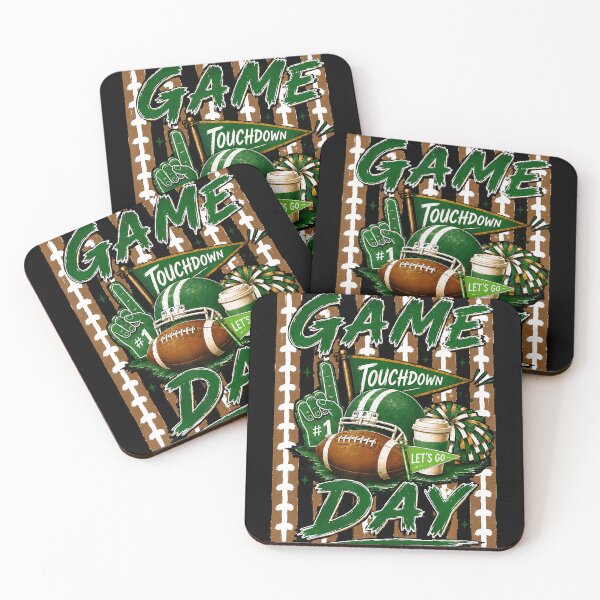 Item preview, Game Day Touchdown Football Mom Girls Go Cheer Green designed and sold by T9AXER.