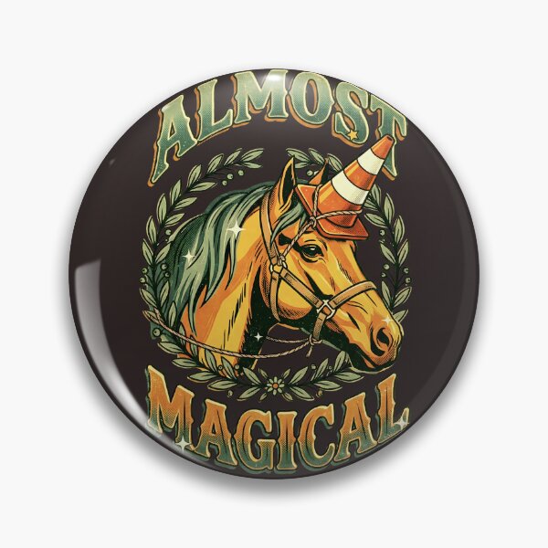 Item preview, Almost Magical Funny Unicorn Vintage Horse designed and sold by MagicTheDog.