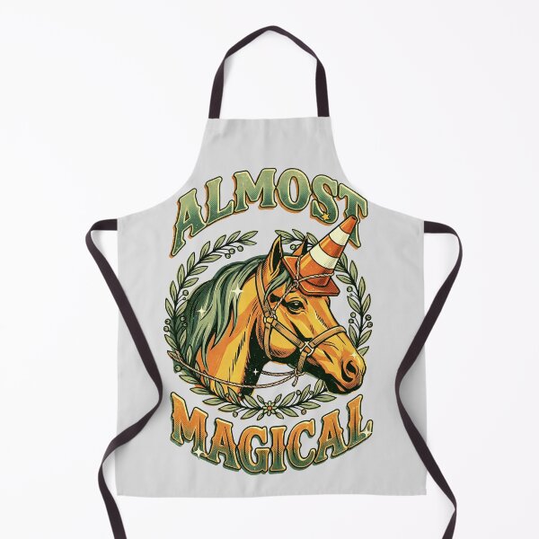 Item preview, Almost Magical Funny Unicorn Vintage Horse designed and sold by MagicTheDog.