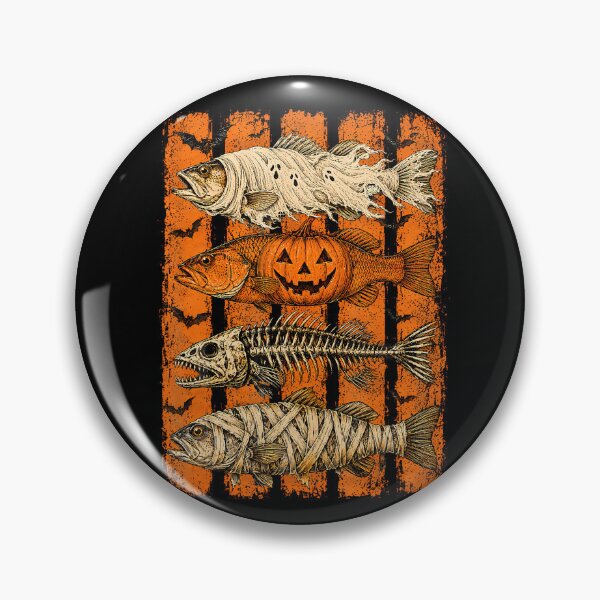 Item preview, Halloween Fishing Spooky Angler Fish Skeleton Pumpkin Gift designed and sold by T9AXER.