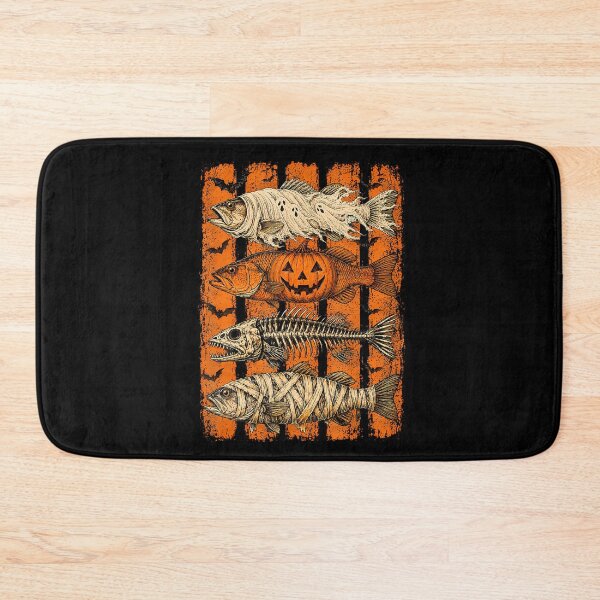 Item preview, Halloween Fishing Spooky Angler Fish Skeleton Pumpkin Gift designed and sold by T9AXER.