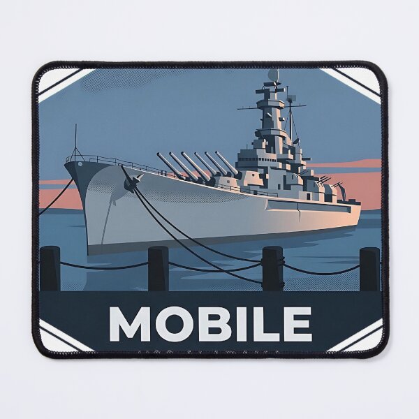 Item preview, USS Alabama Battleship Mobile Alabama Travel Badge Sticker designed and sold by DetourDgn.