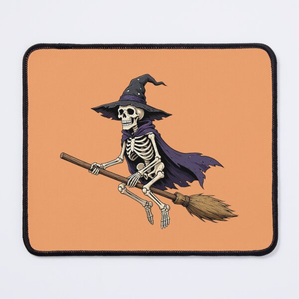 Item preview, Funny Skeleton Witch Flying on a Broom designed and sold by SweetLilith.