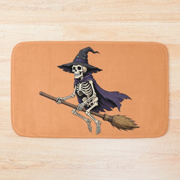 Item preview, Funny Skeleton Witch Flying on a Broom designed and sold by SweetLilith.