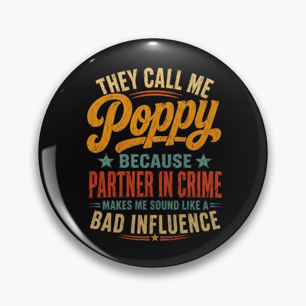 Item preview, partner in crime poppy quote funny vintage parody designed and sold by ROUX-ART.