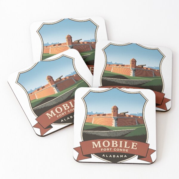 Item preview, Fort Conde Mobile Alabama Heraldic Crest Sticker designed and sold by DetourDgn.