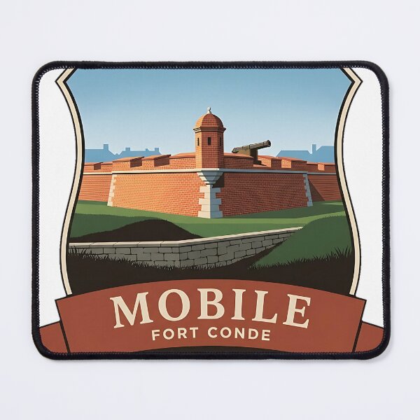 Item preview, Fort Conde Mobile Alabama Heraldic Crest Sticker designed and sold by DetourDgn.