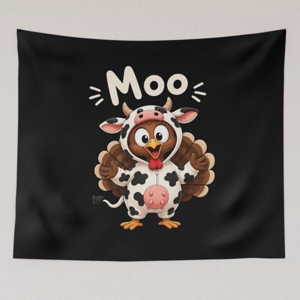 Item preview, Turkey Moo Funny Thanksgiving designed and sold by TheEndDesign.
