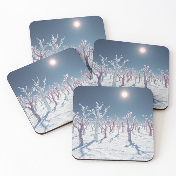 Item preview, Surreal Pastel Winter Forest Snowy Landscape Art designed and sold by IntelliMindDesigns.