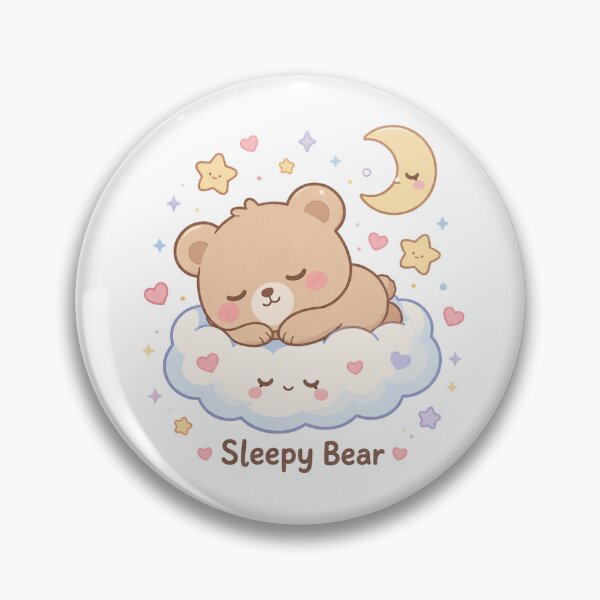 Item preview, Sleepy Bear Cute Kawaii designed and sold by Mix Mood.