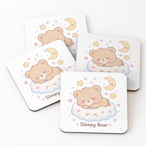Item preview, Sleepy Bear Cute Kawaii designed and sold by Mix Mood.