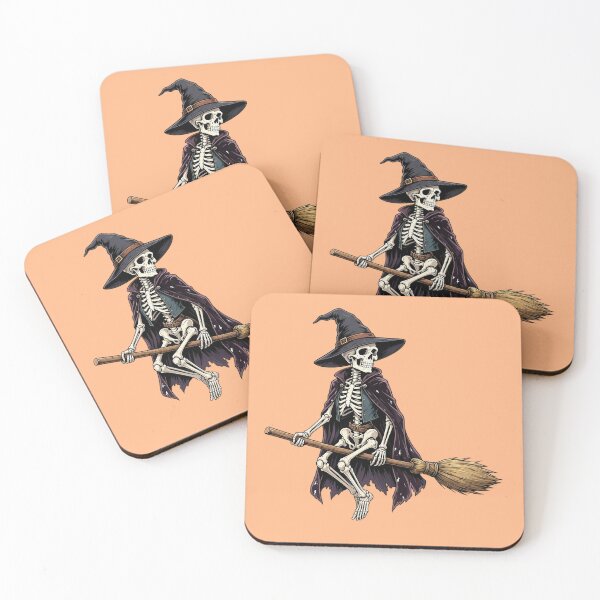 Item preview, Funny Skeleton Witch Flying on a Broom designed and sold by SweetLilith.
