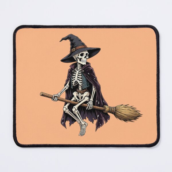 Item preview, Funny Skeleton Witch Flying on a Broom designed and sold by SweetLilith.