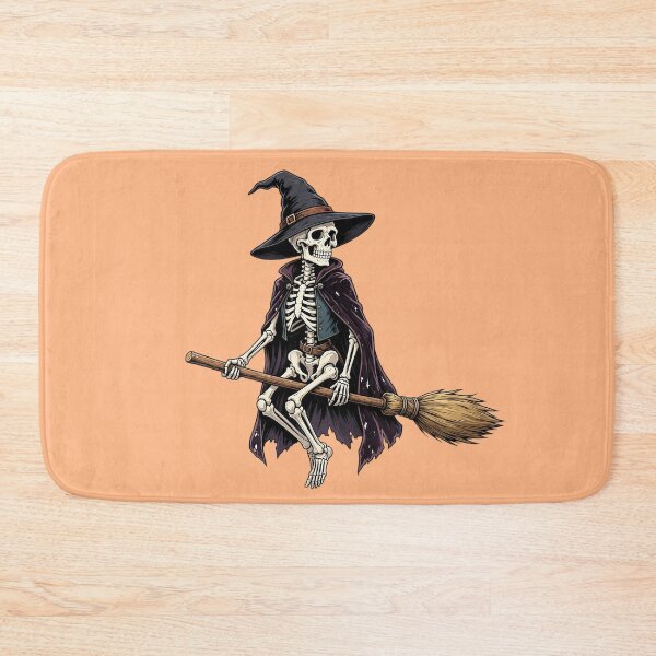 Item preview, Funny Skeleton Witch Flying on a Broom designed and sold by SweetLilith.