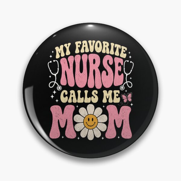 Item preview, Nurse Retro Groovy Floral Nurse Calls Me Mom designed and sold by ROUX-ART.