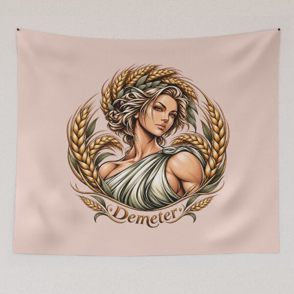 Item preview, Demeter Greek Goddess of Harvest Agriculture and Fertility designed and sold by MythicMood.
