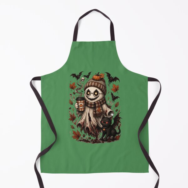 Item preview, Spooky Coffee Ghost & Winged Cat Tee designed and sold by InkWeaveShop.