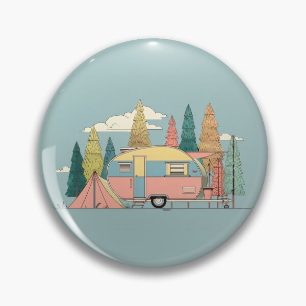 Item preview, Camping in a trailer at a forest designed and sold by anytka.
