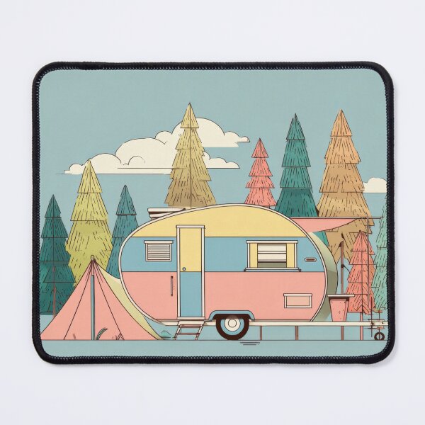 Item preview, Camping in a trailer at a forest designed and sold by anytka.