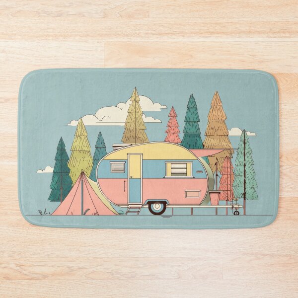 Item preview, Camping in a trailer at a forest designed and sold by anytka.