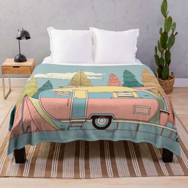 Item preview, Camping in a trailer at a forest designed and sold by anytka.