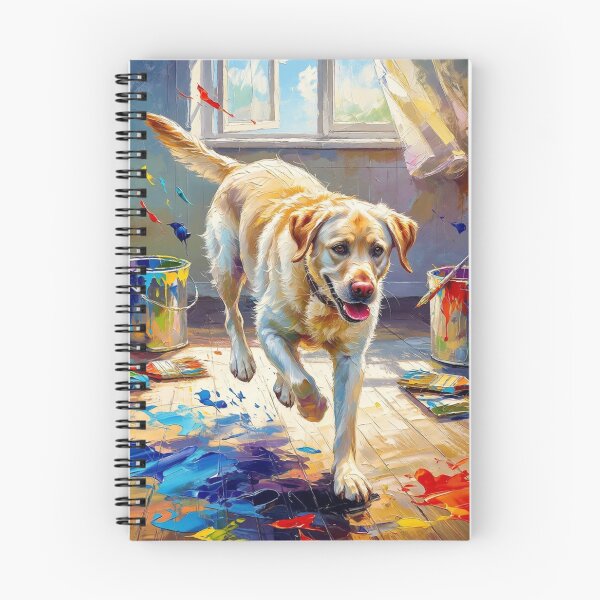 Item preview, Dog playing in paints designed and sold by The King's general goods.