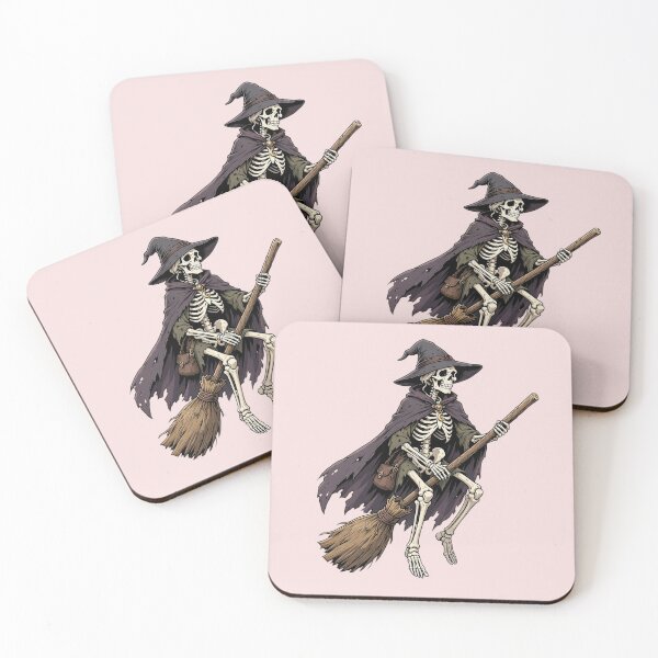 Item preview, Funny Skeleton Witch Flying on a Broom designed and sold by SweetLilith.