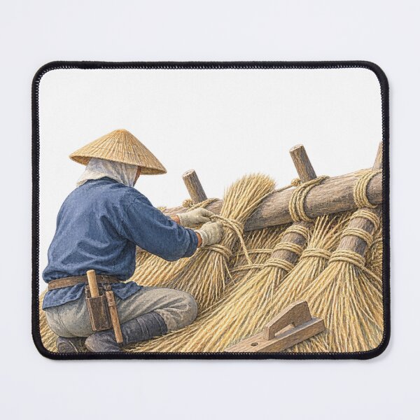 Item preview, Miyama thatcher in Kyoto Digital Watercolour designed and sold by FurusatoGallery.