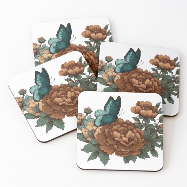 Item preview, Butterfly rests on blooming flowers designed and sold by anytka.